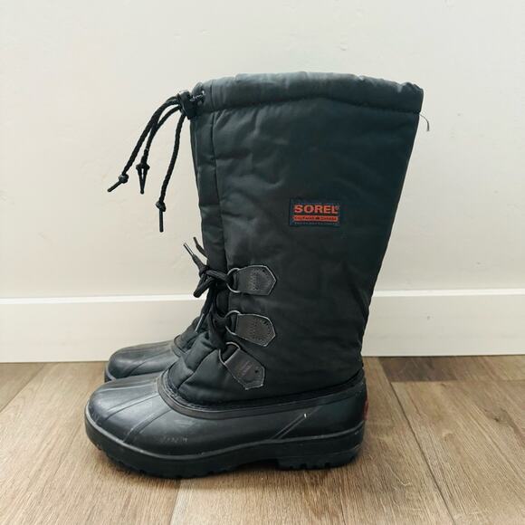 Sorel Kaufman Snowcap Winter Snow Boots tall black. Womans 8 - Picture 1 of 9